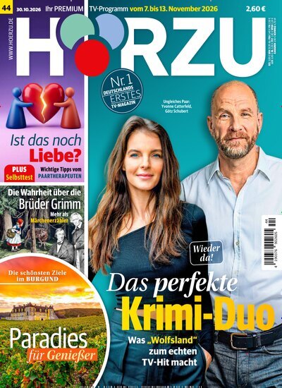 Titelbild der Ausgabe 44/2026 von HÖRZU. Diese Zeitschrift und viele weitere Programmzeitschriften als Abo oder epaper bei United Kiosk online kaufen.