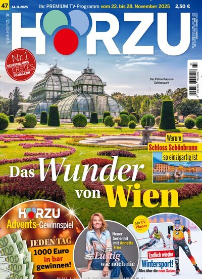 Titelbild der Ausgabe 47/2025 von HÖRZU. Diese Zeitschrift und viele weitere Programmzeitschriften als Abo oder epaper bei United Kiosk online kaufen.