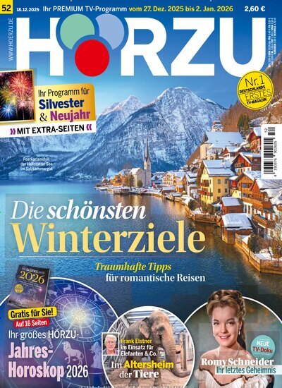 Titelbild der Ausgabe 52/2025 von HÖRZU. Diese Zeitschrift und viele weitere Programmzeitschriften als Abo oder epaper bei United Kiosk online kaufen.
