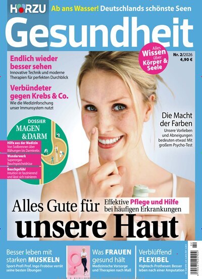 Titelbild der Ausgabe 2/2026 von Hörzu Gesundheit. Diese Zeitschrift und viele weitere Elternzeitschriften und Tierzeitschriften als Abo oder epaper bei United Kiosk online kaufen.