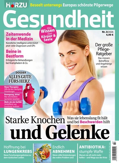 Titelbild der Ausgabe 3/2026 von Hörzu Gesundheit. Diese Zeitschrift und viele weitere Elternzeitschriften und Tierzeitschriften als Abo oder epaper bei United Kiosk online kaufen.
