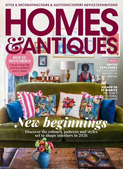Titelbild der Ausgabe 1/2026 von Homes & Antiques. Diese Zeitschrift und viele weitere Gartenzeitschriften und Wohnzeitschriften als Abo oder epaper bei United Kiosk online kaufen.