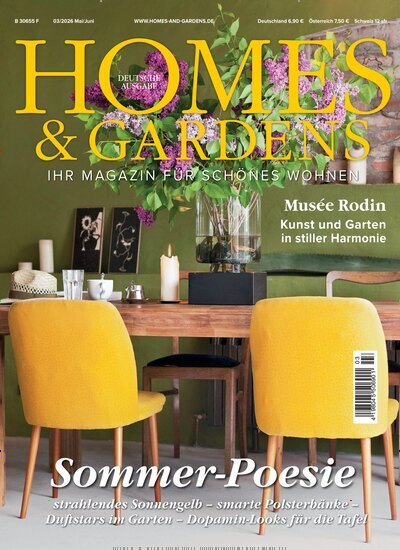 Titelbild der Ausgabe 3/2026 von Homes & Gardens. Diese Zeitschrift und viele weitere Gartenzeitschriften und Wohnzeitschriften als Abo oder epaper bei United Kiosk online kaufen.