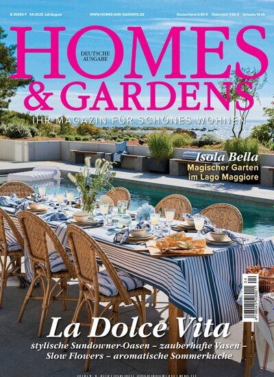 Titelbild der Ausgabe 4/2025 von Homes & Gardens. Diese Zeitschrift und viele weitere Gartenzeitschriften und Wohnzeitschriften als Abo oder epaper bei United Kiosk online kaufen.