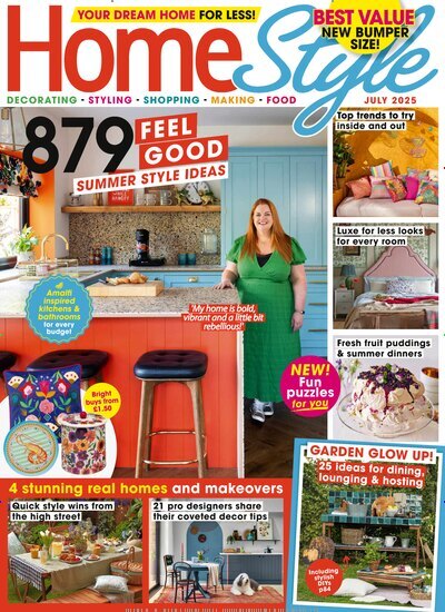 Titelbild der Ausgabe 7/2025 von HomeStyle. Diese Zeitschrift und viele weitere Gartenzeitschriften und Wohnzeitschriften als Abo oder epaper bei United Kiosk online kaufen.