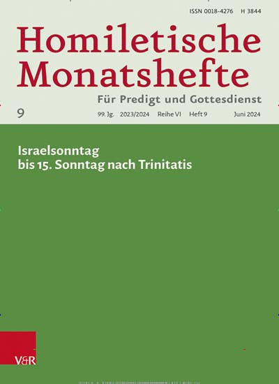 Titelbild der Ausgabe 9/2024 von Homiletische Monatshefte. Diese Zeitschrift und viele weitere Kunstmagazine und Kulturmagazine als Abo oder epaper bei United Kiosk online kaufen.
