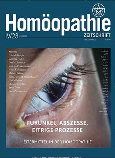 Titelbild der Ausgabe 4/2023 von Homöopathie Zeitschrift. Diese Zeitschrift und viele weitere Pflegezeitschriften und medizinische Fachzeitschriften als Abo oder epaper bei United Kiosk online kaufen.