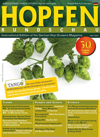 Titelbild der Ausgabe 1/2022 von Hopfen-Rundschau. Diese Zeitschrift und viele weitere Naturzeitschriften, Landwirtschaftszeitungen und Umweltmagazine als Abo oder epaper bei United Kiosk online kaufen.