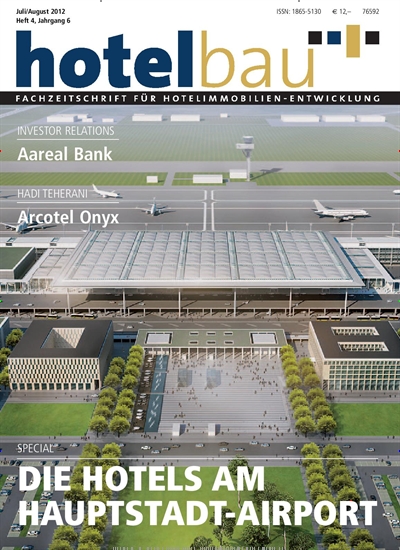 Titelbild der Ausgabe 4/2012 von Hotelbau. Diese Zeitschrift und viele weitere Architekturzeitschriften und Bauzeitschriften als Abo oder epaper bei United Kiosk online kaufen.