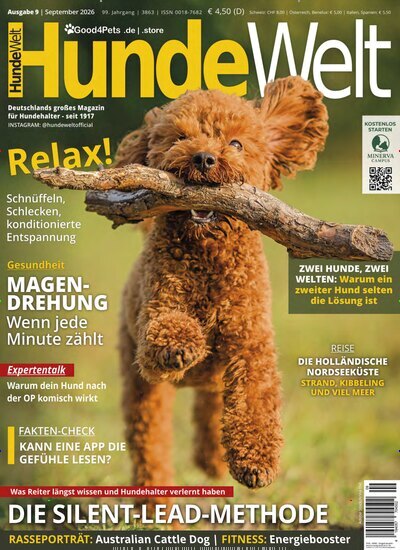 Titelbild der Ausgabe 9/2026 von HundeWelt. Diese Zeitschrift und viele weitere Elternzeitschriften und Tierzeitschriften als Abo oder epaper bei United Kiosk online kaufen.