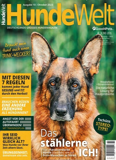 Titelbild der Ausgabe 10/2023 von Hundewelt. Diese Zeitschrift und viele weitere Elternzeitschriften und Tierzeitschriften als Abo oder epaper bei United Kiosk online kaufen.