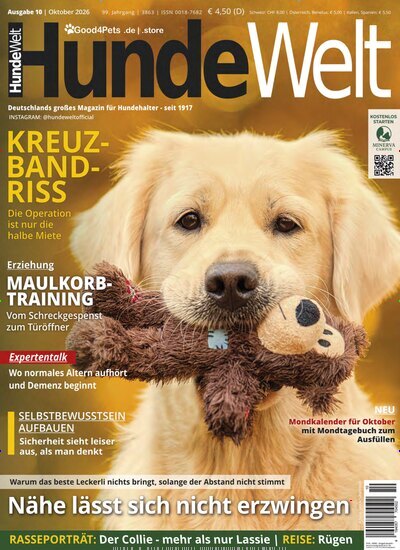 Titelbild der Ausgabe 10/2026 von HundeWelt. Diese Zeitschrift und viele weitere Elternzeitschriften und Tierzeitschriften als Abo oder epaper bei United Kiosk online kaufen.