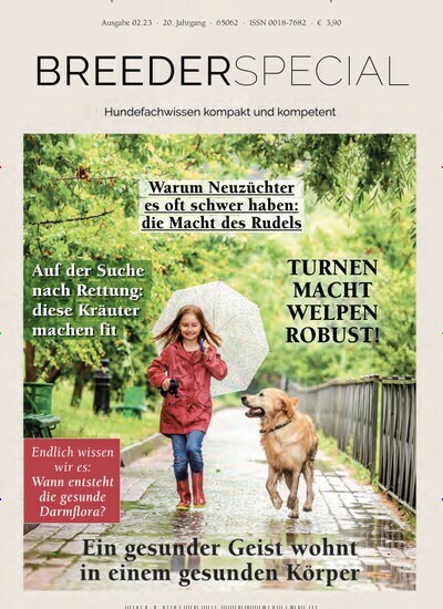 Titelbild der Ausgabe 2/2023 von HundeWelt BREEDERSPECIAL. Diese Zeitschrift und viele weitere Elternzeitschriften und Tierzeitschriften als Abo oder epaper bei United Kiosk online kaufen.