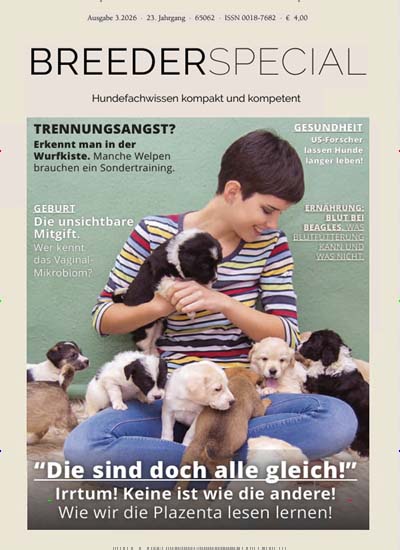 Titelbild der Ausgabe 3/2026 von HundeWelt BREEDERSPECIAL. Diese Zeitschrift und viele weitere Elternzeitschriften und Tierzeitschriften als Abo oder epaper bei United Kiosk online kaufen.