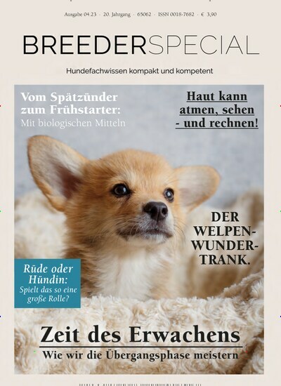 Titelbild der Ausgabe 4/2023 von HundeWelt BREEDERSPECIAL. Diese Zeitschrift und viele weitere Elternzeitschriften und Tierzeitschriften als Abo oder epaper bei United Kiosk online kaufen.