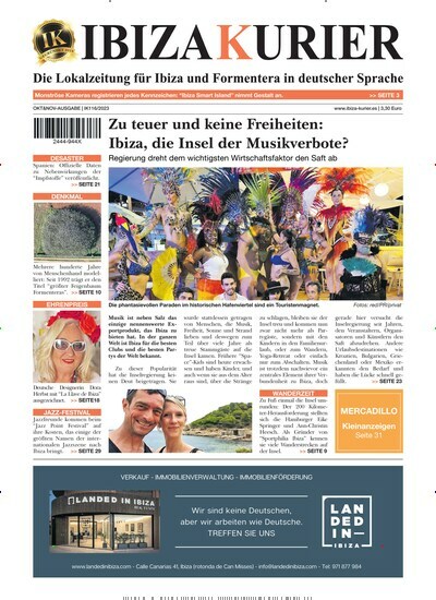 Titelbild der Ausgabe 116/2023 von Ibiza Kurier. Diese Zeitschrift und viele weitere Wirtschaftsmagazine und Politikmagazine als Abo oder epaper bei United Kiosk online kaufen.