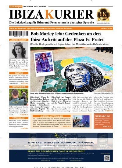 Titelbild der Ausgabe 133/2025 von Ibiza Kurier. Diese Zeitschrift und viele weitere Wirtschaftsmagazine und Politikmagazine als Abo oder epaper bei United Kiosk online kaufen.