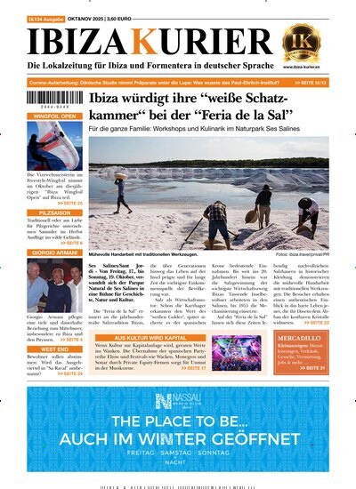 Titelbild der Ausgabe 134/2025 von Ibiza Kurier. Diese Zeitschrift und viele weitere Wirtschaftsmagazine und Politikmagazine als Abo oder epaper bei United Kiosk online kaufen.