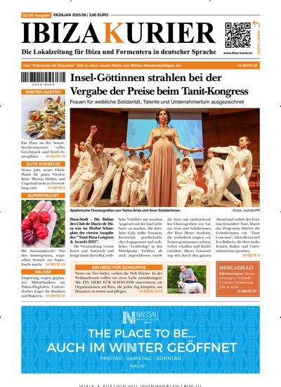 Titelbild der Ausgabe 135/2026 von Ibiza Kurier. Diese Zeitschrift und viele weitere Wirtschaftsmagazine und Politikmagazine als Abo oder epaper bei United Kiosk online kaufen.