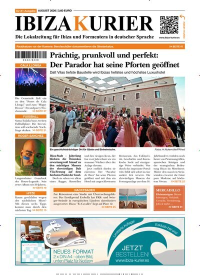 Titelbild der Ausgabe 141/2026 von Ibiza Kurier. Diese Zeitschrift und viele weitere Wirtschaftsmagazine und Politikmagazine als Abo oder epaper bei United Kiosk online kaufen.