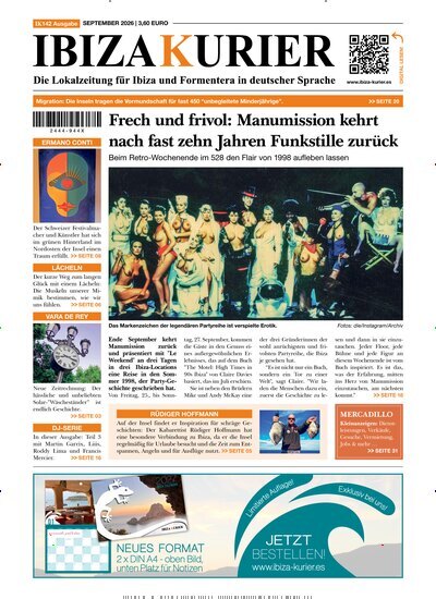 Titelbild der Ausgabe 142/2026 von Ibiza Kurier. Diese Zeitschrift und viele weitere Wirtschaftsmagazine und Politikmagazine als Abo oder epaper bei United Kiosk online kaufen.