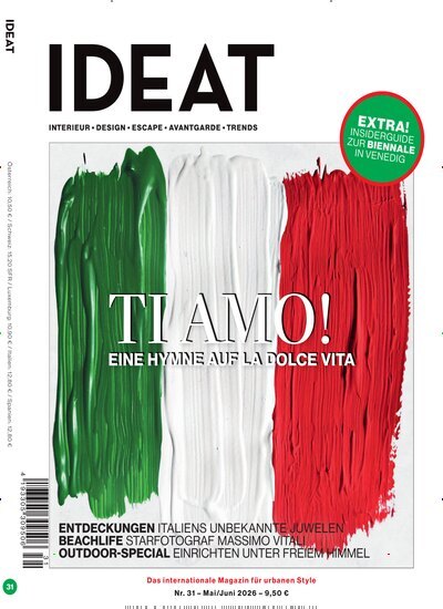 Titelbild der Ausgabe 31/2026 von Ideat deutsche Ausgabe. Diese Zeitschrift und viele weitere Gartenzeitschriften und Wohnzeitschriften als Abo oder epaper bei United Kiosk online kaufen.
