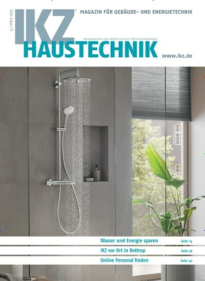 Titelbild der Ausgabe 4/2023 von IKZ Haustechnik. Diese Zeitschrift und viele weitere Architekturzeitschriften und Bauzeitschriften als Abo oder epaper bei United Kiosk online kaufen.
