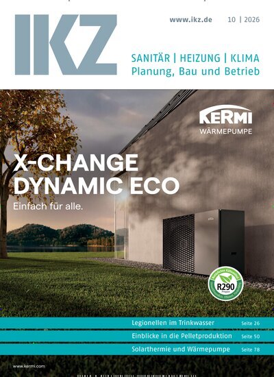 Titelbild der Ausgabe 10/2026 von IKZ Haustechnik. Diese Zeitschrift und viele weitere Architekturzeitschriften und Bauzeitschriften als Abo oder epaper bei United Kiosk online kaufen.