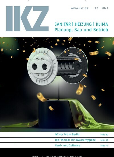 Titelbild der Ausgabe 12/2023 von IKZ Haustechnik. Diese Zeitschrift und viele weitere Architekturzeitschriften und Bauzeitschriften als Abo oder epaper bei United Kiosk online kaufen.