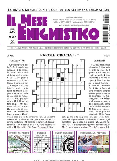 Titelbild der Ausgabe 7/2026 von Il Mese Enigmistico. Diese Zeitschrift und viele weitere Groschenromane und Rätselhefte als Abo oder epaper bei United Kiosk online kaufen.