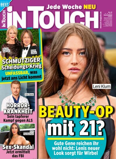 Titelbild der Ausgabe 43/2025 von In Touch. Diese Zeitschrift und viele weitere Lifestylemagazine und Peoplemagazine als Abo oder epaper bei United Kiosk online kaufen.