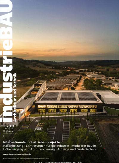 Titelbild der Ausgabe 5/2022 von industrieBAU. Diese Zeitschrift und viele weitere Architekturzeitschriften und Bauzeitschriften als Abo oder epaper bei United Kiosk online kaufen.