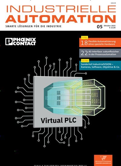 Titelbild der Ausgabe 5/2025 von Industrielle Automation. Diese Zeitschrift und viele weitere Industriemagazine und Handwerkmagazine als Abo oder epaper bei United Kiosk online kaufen.