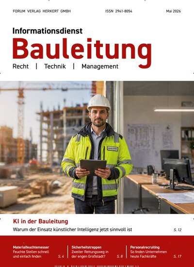 Titelbild der Ausgabe 4/2026 von Informationsdienst Bauleitung. Diese Zeitschrift und viele weitere Architekturzeitschriften und Bauzeitschriften als Abo oder epaper bei United Kiosk online kaufen.