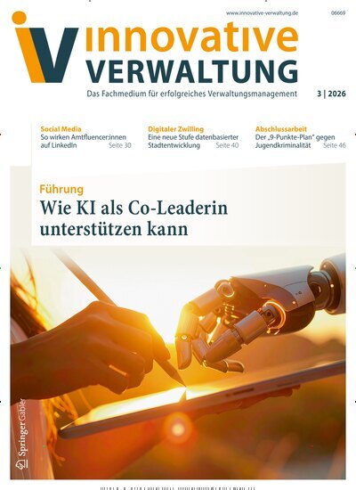 Titelbild der Ausgabe 3/2026 von Innovative Verwaltung. Diese Zeitschrift und viele weitere Jurazeitschriften und Zeitschriften für Verwaltung als Abo oder epaper bei United Kiosk online kaufen.