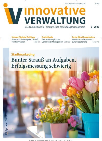 Titelbild der Ausgabe 5/2025 von Innovative Verwaltung. Diese Zeitschrift und viele weitere Jurazeitschriften und Zeitschriften für Verwaltung als Abo oder epaper bei United Kiosk online kaufen.