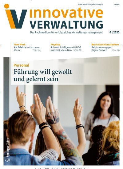 Titelbild der Ausgabe 6/2025 von Innovative Verwaltung. Diese Zeitschrift und viele weitere Jurazeitschriften und Zeitschriften für Verwaltung als Abo oder epaper bei United Kiosk online kaufen.