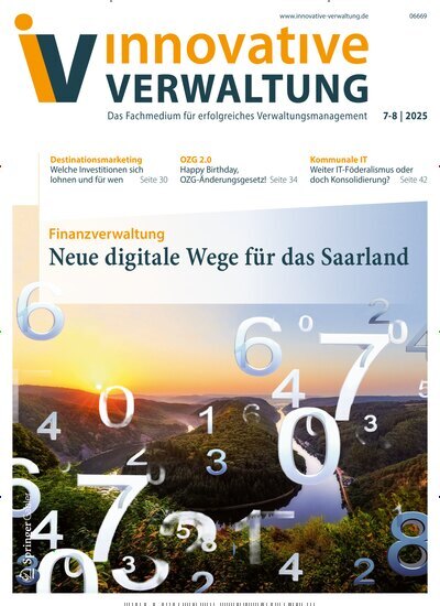 Titelbild der Ausgabe 7/2025 von Innovative Verwaltung. Diese Zeitschrift und viele weitere Jurazeitschriften und Zeitschriften für Verwaltung als Abo oder epaper bei United Kiosk online kaufen.