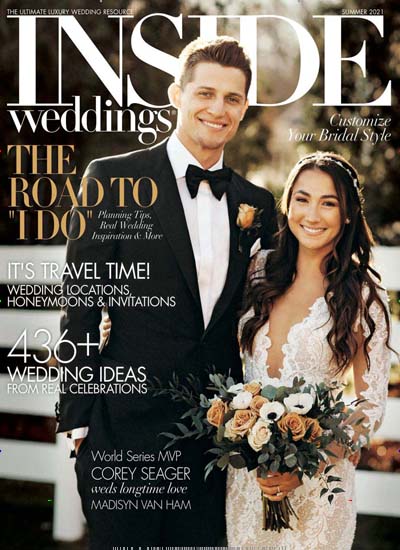 Titelbild der Ausgabe 1/2022 von Inside Weddings. Diese Zeitschrift und viele weitere Modemagazine und DIY-Magazine als Abo oder epaper bei United Kiosk online kaufen.