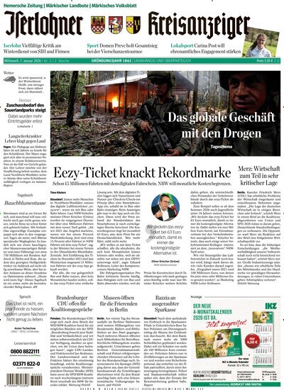 Titelbild der Ausgabe 5/2026 von Iserlohner Kreisanzeiger Hemer. Diese Zeitschrift und viele weitere Zeitungsabos als Abo oder epaper bei United Kiosk online kaufen.