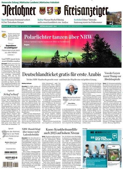 Titelbild der Ausgabe 17/2026 von Iserlohner Kreisanzeiger Hemer. Diese Zeitschrift und viele weitere Zeitungsabos als Abo oder epaper bei United Kiosk online kaufen.