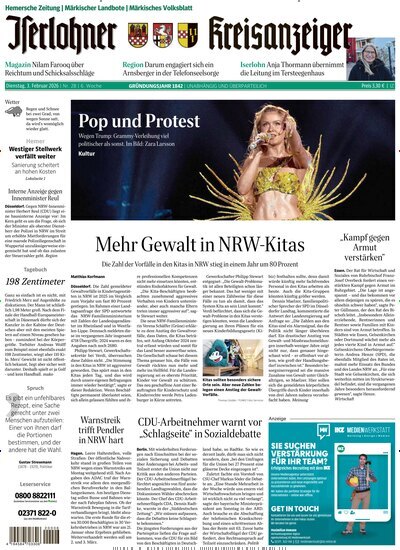 Titelbild der Ausgabe 28/2026 von Iserlohner Kreisanzeiger Hemer. Diese Zeitschrift und viele weitere Zeitungsabos als Abo oder epaper bei United Kiosk online kaufen.