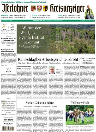 Titelbild der Ausgabe 237/2025 von Iserlohner Kreisanzeiger Hemer. Diese Zeitschrift und viele weitere Zeitungsabos als Abo oder epaper bei United Kiosk online kaufen.