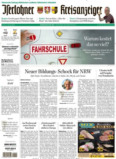 Titelbild der Ausgabe 241/2025 von Iserlohner Kreisanzeiger Hemer. Diese Zeitschrift und viele weitere Zeitungsabos als Abo oder epaper bei United Kiosk online kaufen.