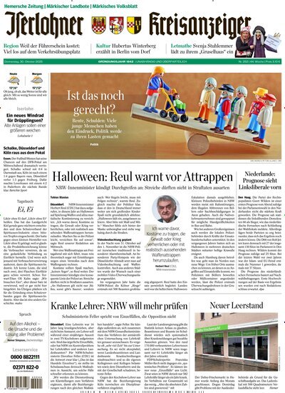 Titelbild der Ausgabe 252/2025 von Iserlohner Kreisanzeiger Hemer. Diese Zeitschrift und viele weitere Zeitungsabos als Abo oder epaper bei United Kiosk online kaufen.