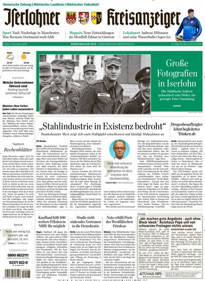 Titelbild der Ausgabe 258/2025 von Iserlohner Kreisanzeiger Hemer. Diese Zeitschrift und viele weitere Zeitungsabos als Abo oder epaper bei United Kiosk online kaufen.