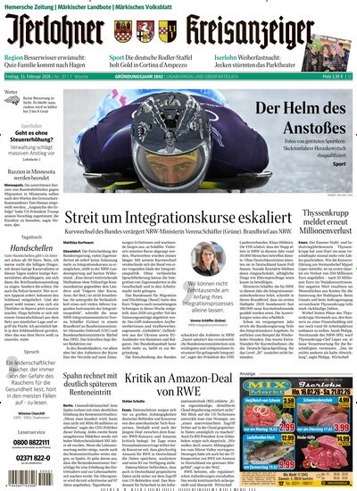 Titelbild der Ausgabe 37/2026 von Iserlohner Kreisanzeiger und Zeitung. Diese Zeitschrift und viele weitere Zeitungsabos als Abo oder epaper bei United Kiosk online kaufen.