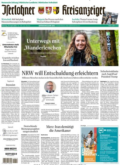 Titelbild der Ausgabe 98/2026 von Iserlohner Kreisanzeiger und Zeitung. Diese Zeitschrift und viele weitere Zeitungsabos als Abo oder epaper bei United Kiosk online kaufen.