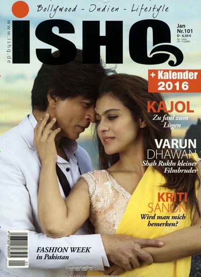 ISHQ aktuelles Titelbild Ausgabe 101/2015 Aktuelles Titelbild von ISHQ. In der Ausgabe 101/2015 geht es um die Themen: + Kalender 2016; Kajol; Zu faul zum Lügen; Varun Dhawan; Shah Rukhs kleiner Filmbruder; Fashion Week in Pakistan. Lesen Sie gerne Lifestylemagazine und Peoplemagazine? Dann empfehlen wir Ihnen ISHQ als Abo oder Geschenkabo.