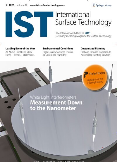 Titelbild der Ausgabe 1/2026 von IST International Surface Technology. Diese Zeitschrift und viele weitere Industriemagazine und Handwerkmagazine als Abo oder epaper bei United Kiosk online kaufen.